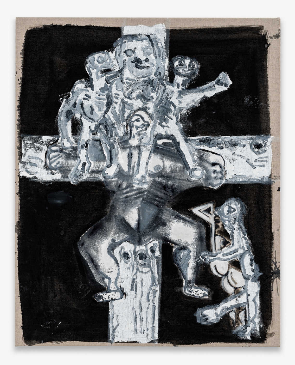 Untitled (Crucifixion),&nbsp;2020
Mixed media on canvas, 114.5 x 92.5 x 3 cm / 45 1/8 x 36 3/8 x 1 1/8 in