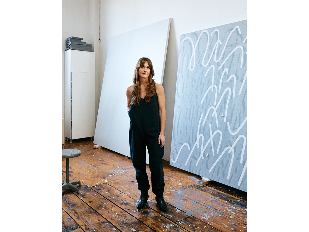 Full-length portrait of Amy Feldman in her studio